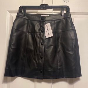 New with Tags - For the Republic Women's Button Down Faux Leather Skirt